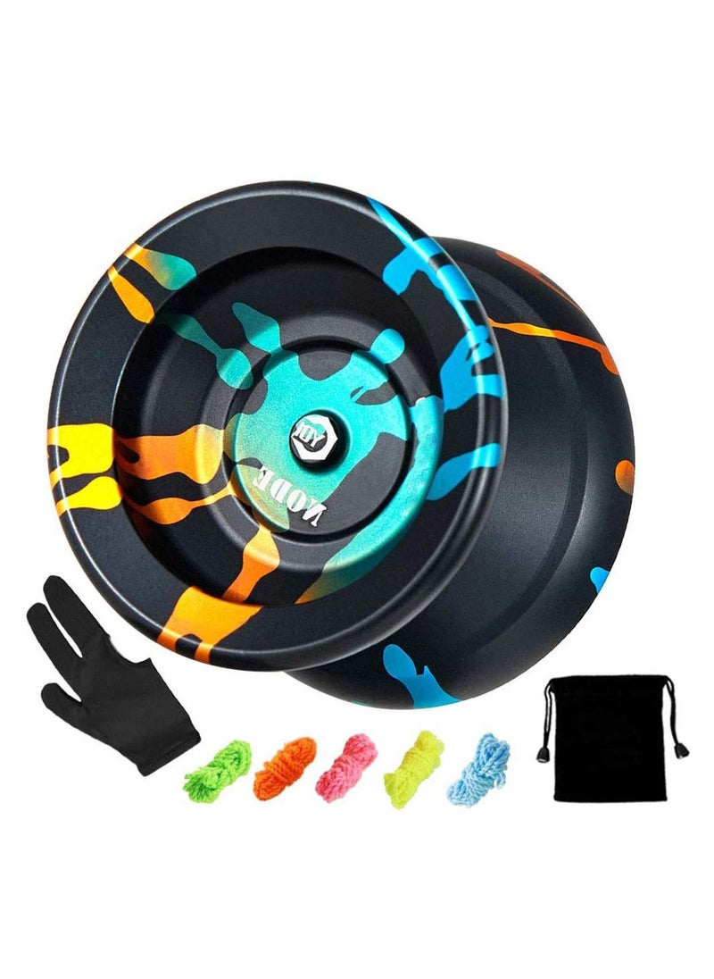 SYOSI Y01 Professional Yoyo Alloy Unresponsive Yoyo, 10 Ball Stainless KK Bearing Yoyo, Long Spinning Time Prettiest for Advanced Player Yoyo for Kids Beginner with Glove Bag and 5 Yoyo Strings