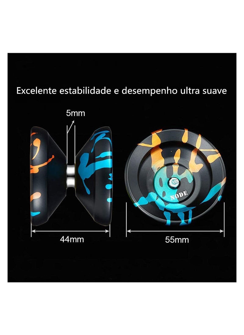 SYOSI Y01 Professional Yoyo Alloy Unresponsive Yoyo, 10 Ball Stainless KK Bearing Yoyo, Long Spinning Time Prettiest for Advanced Player Yoyo for Kids Beginner with Glove Bag and 5 Yoyo Strings