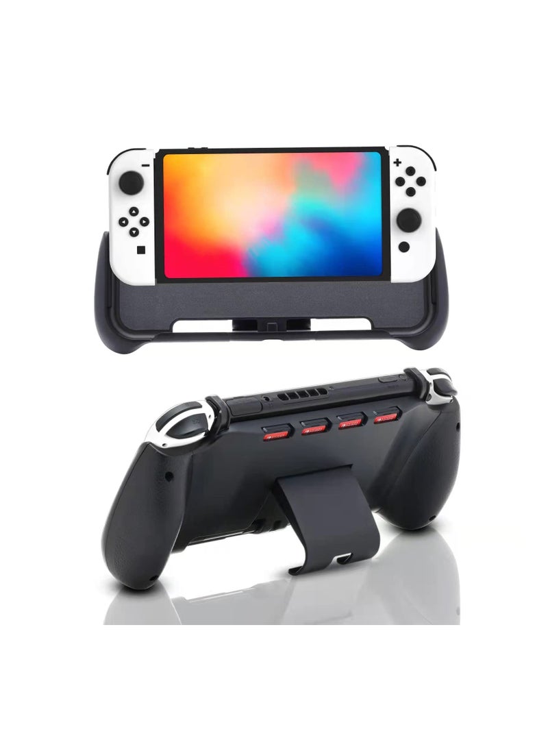 Fit for Switch OLED Grip, MAKINGTEC for Switch OLED Accessories Grip with Game Storage and Kickstand, Hand Grip Compatible with for Nintendo Switch and for Switch OLED