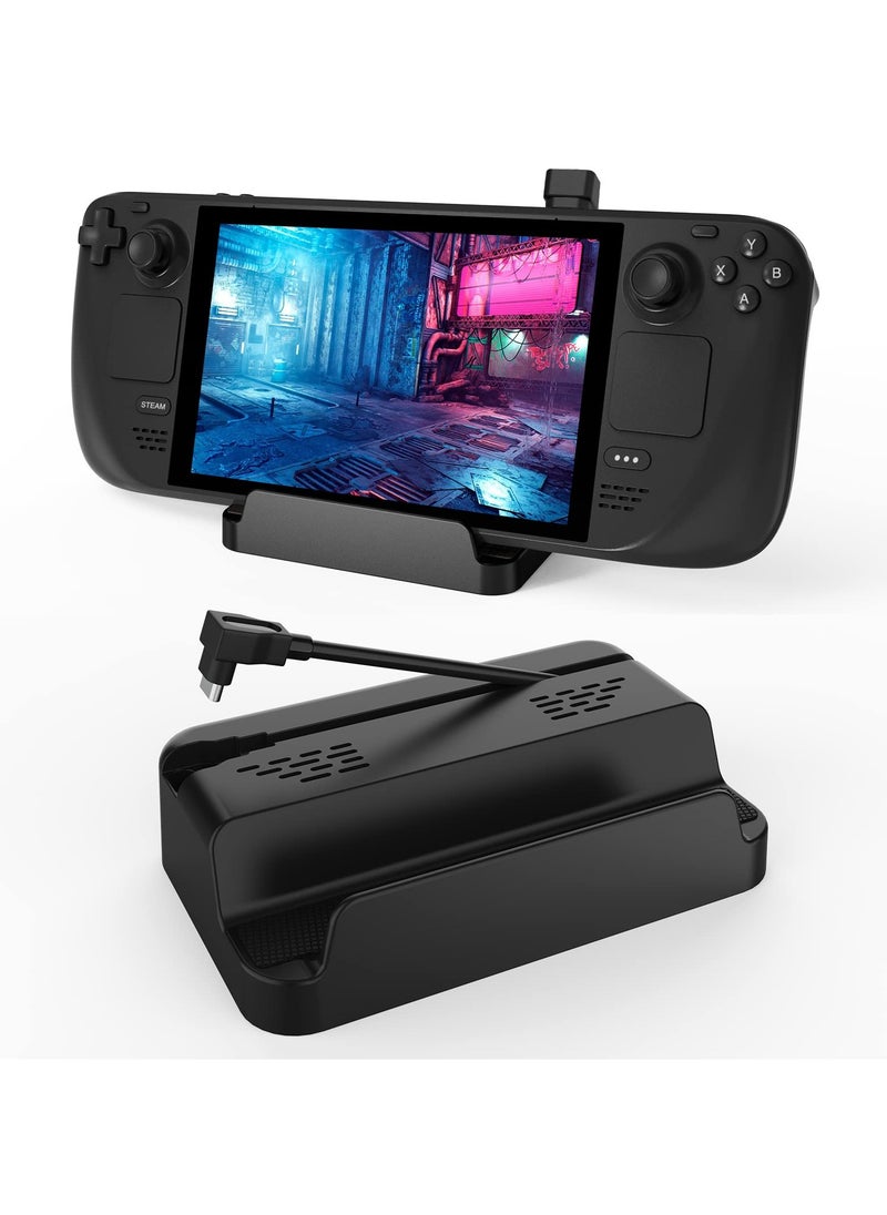 Compatible with Stand Base for Steam Deck,  Steam Deck Accessories, Charging Dock for Steam Deck,  Dual USB and Full Speed Charging USB C Port for Steam Deck, Anti-Slip Holder Stand for Steam Deck