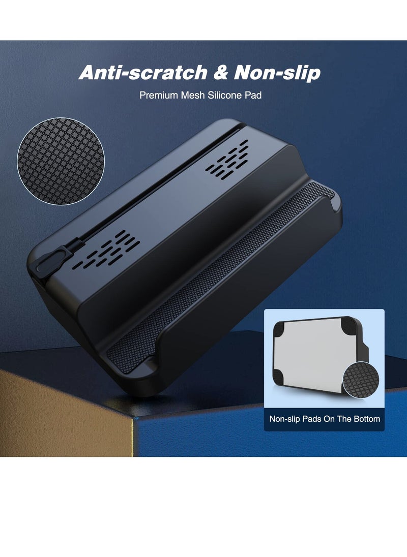 Compatible with Stand Base for Steam Deck,  Steam Deck Accessories, Charging Dock for Steam Deck,  Dual USB and Full Speed Charging USB C Port for Steam Deck, Anti-Slip Holder Stand for Steam Deck