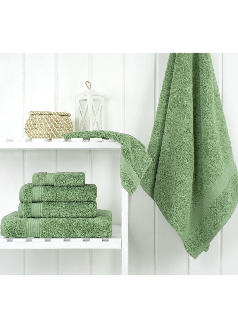 Towel Set Luxury Hotel Quality 500 GSM Genuine Combed Cotton, Super Soft & Absorbent Family Bath Towels 6 Piece Set -  2 Bath Towels, 2 Hand Towels, 2 Washcloths - Sage Green