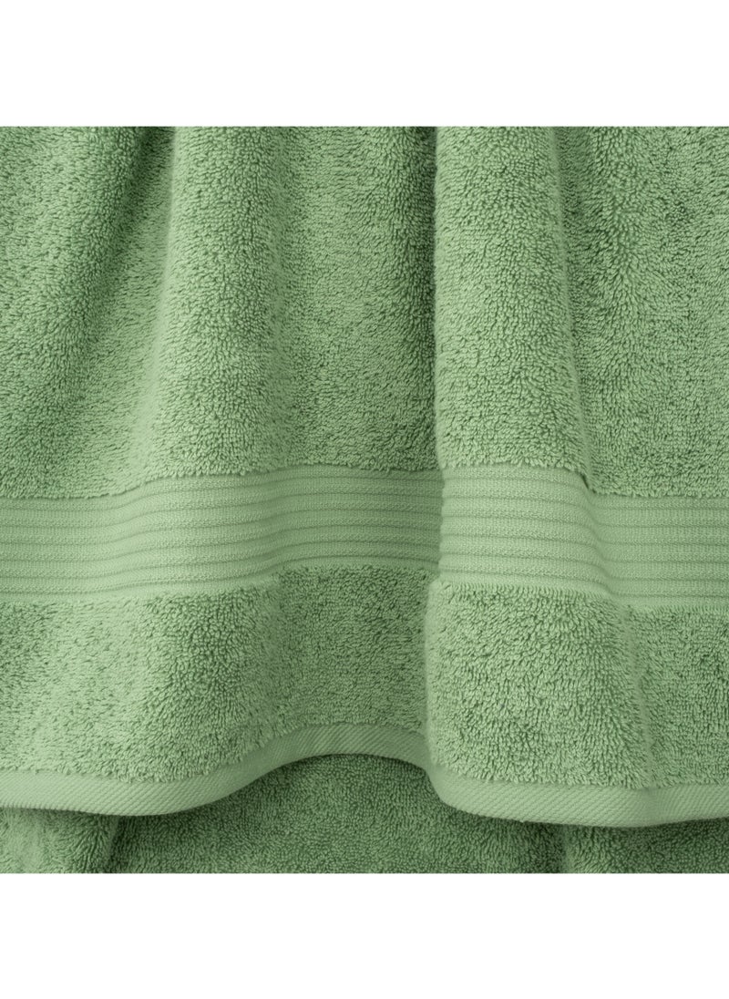 Towel Set Luxury Hotel Quality 500 GSM Genuine Combed Cotton, Super Soft & Absorbent Family Bath Towels 6 Piece Set -  2 Bath Towels, 2 Hand Towels, 2 Washcloths - Sage Green