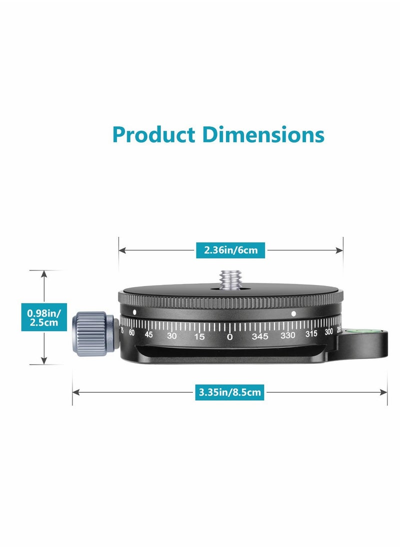 Camera Panoramic Panning Base with Arca Swiss Style Plate, 3/8