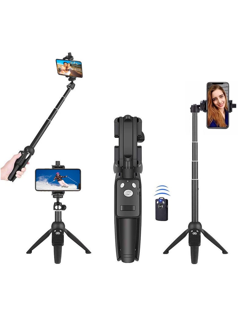 SYOSI Tripod Monopod Selfie Stick, 40 In Portable Selfie Stick Phone Tripod Compatible with Wireless Remote Shutter Control for iPhone 14 13 12 11 Pro max X 8 Plus Samsung Galaxy S23 S22 S21 S20 S10