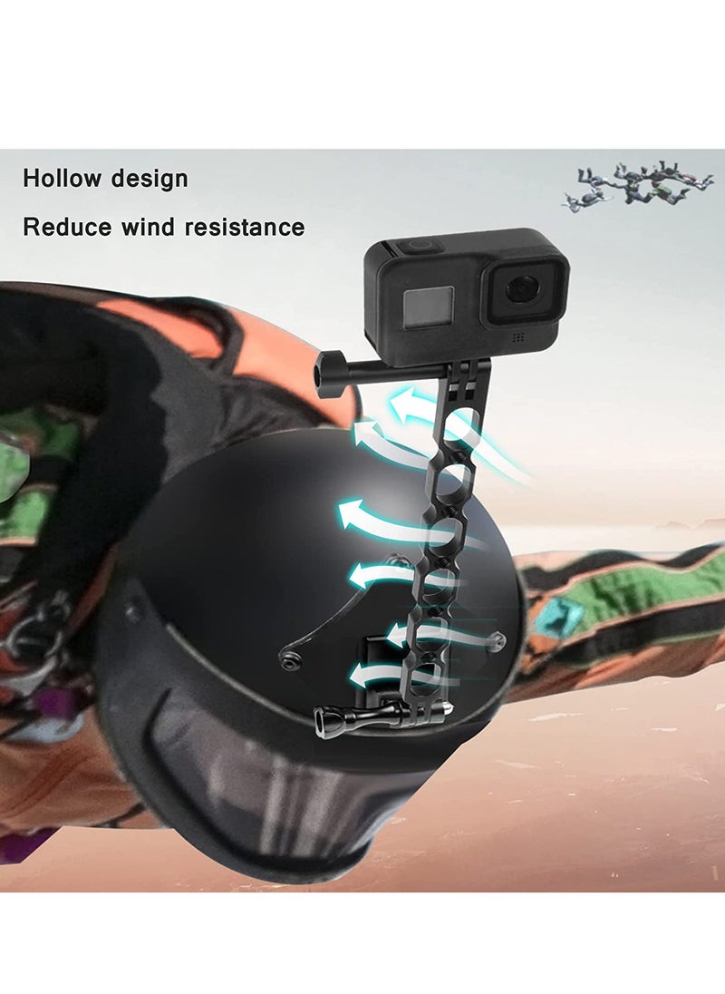 Extension Arm Mount for Gopro, Aluminum Alloy Helmet Stick Kit with a Standard 1/4 Hole Metal Pole Accessories Insta360 One X3/X2/X/R, Go 2 and DJI Osmo GoPro Hero