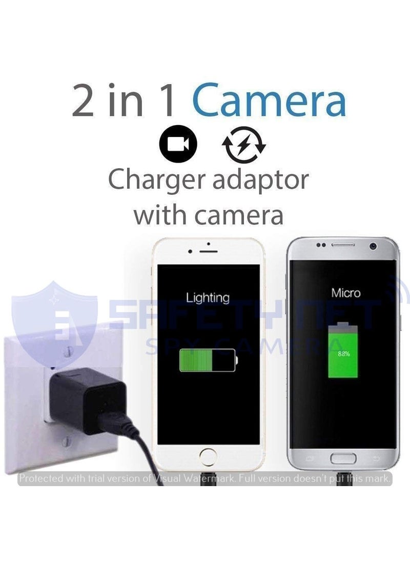 Safety NET Hidden Camera USB Charger Type Maximum 32GB SD Support LoopMotion Triggered Recording Option Ideal for HomeOffice Monitoring