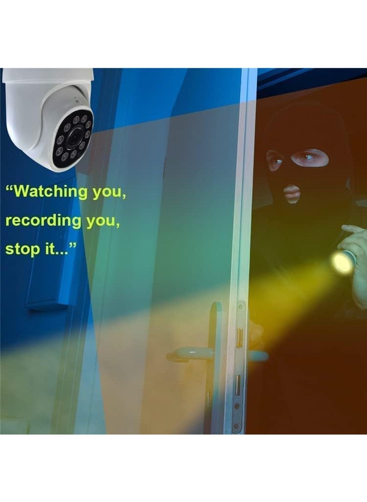 SNARIYOVSN WiFi HD 1080P E27 Bulb Type WiFi Camera Indoor Outdoor PTZ CCTV 1080p Full HD Night Vision IP Security Camera Wireless Micro sd Card Slot Cloud Storage White Camera46