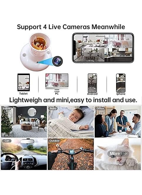CAMERA DEKHO HD Plus Spy WiFi Holder Camer Lookcam App Audio Video Recording Watch Live 24 Hours Small Surveillance Security Nanny Hidden Wireless Camera for Home Security White_37_035