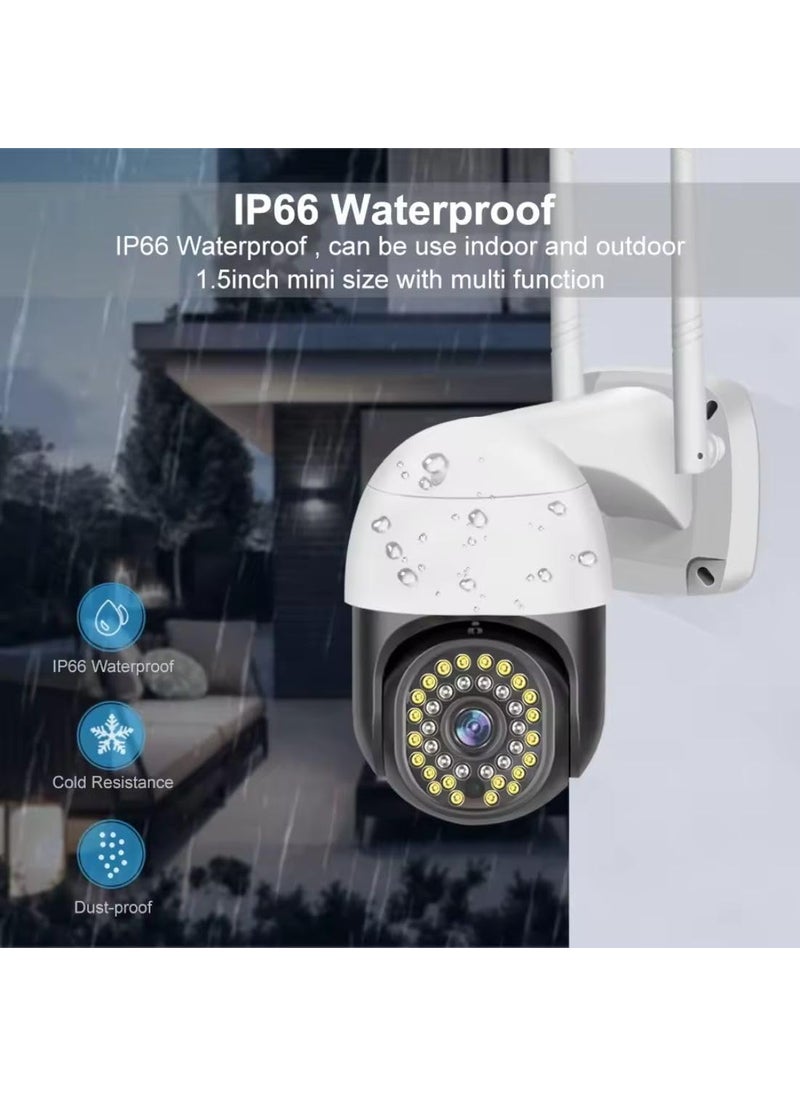 OneXsale Security Camera Outdoor Wireless WiFi IP Camera Home Security System 360 ViewMotion Detection auto TrackingTwo Way TalkHD 1080P pan Tile Full Color Night Mode