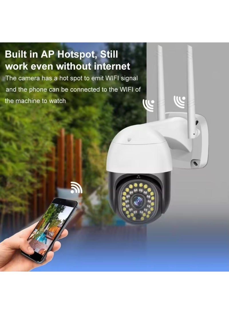 OneXsale Security Camera Outdoor Wireless WiFi IP Camera Home Security System 360 ViewMotion Detection auto TrackingTwo Way TalkHD 1080P pan Tile Full Color Night Mode