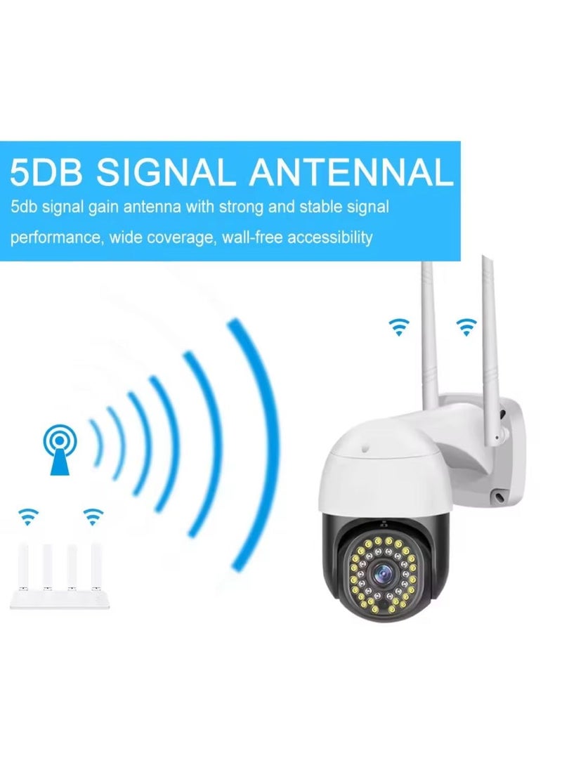 OneXsale Security Camera Outdoor Wireless WiFi IP Camera Home Security System 360 ViewMotion Detection auto TrackingTwo Way TalkHD 1080P pan Tile Full Color Night Mode