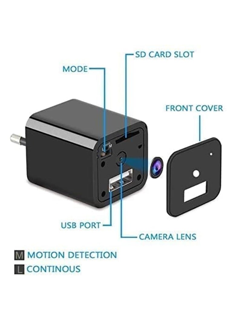 GARYVIZ Spy Charger Camera 1080P HD Hidden USB Charger Surveillance Camera for Home Office Shop Motion Detection No WiFi SD Card Recording Indoor Security Camera Video Recording