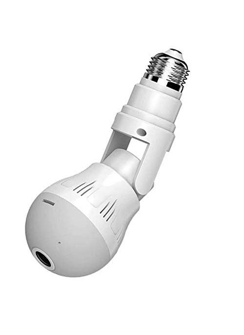 Sekuai Rotate 360 Degree Wide Angle Fisheye WiFi IP Hidden Camera Bulb 960P HD Indoor Spy Security Camera with Bulb Holder DayNight Vision Two Way Motion Detection Intercommunication