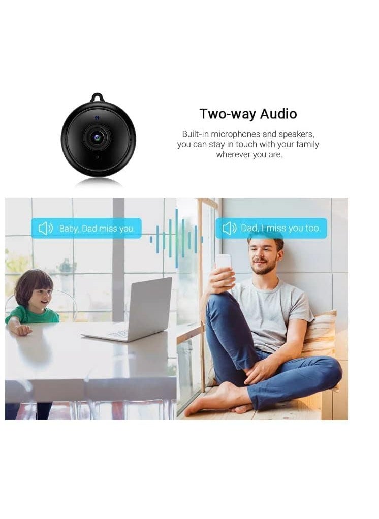 GARYVIZ Mini WiFi Full HD Spy IP Camera Hidden Wireless CCTV Security with Microphone Cloud Based Storage Night Vision Motion Detection Two Way Communication Supports SD Card Security Camera
