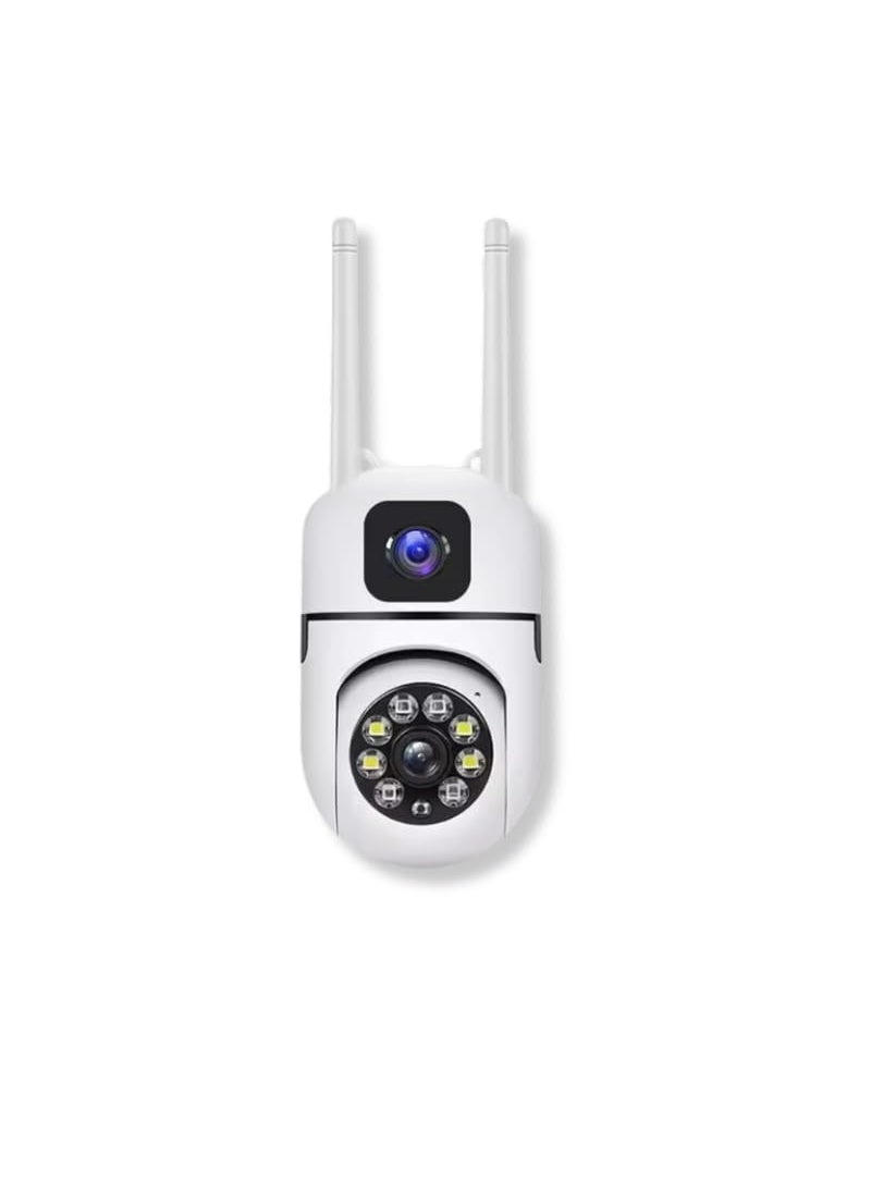 OneXsale 4 MP Dual Lens Full HD Indoor Wifi Wireless PTZ IP CCTV Security Camera Light Vision Night Mode V380 Pro App 360 Degree Watch Live Streaming Mini Dome PTZ Camera