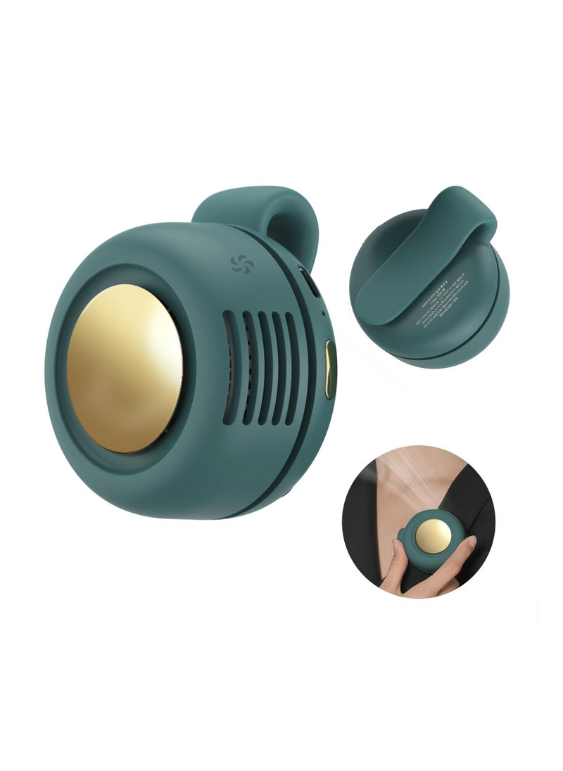 Mini Portable Fan, 360° Rotatable Small Personal Fan that Blow Cold Air with Clip Fan 3 Speeds, Portable USB Rechargeable Small Cooling Fan, Battery Powered Fan for Outdoor and Indoor (Green)