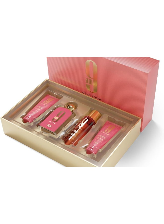 Gift Set 9 Am Femme Eau De Parfum 100 Ml + Shower Gel 100 Ml + Body Lotion100 Ml + Body Mist 150 Ml, Perfume Gift Set For Women