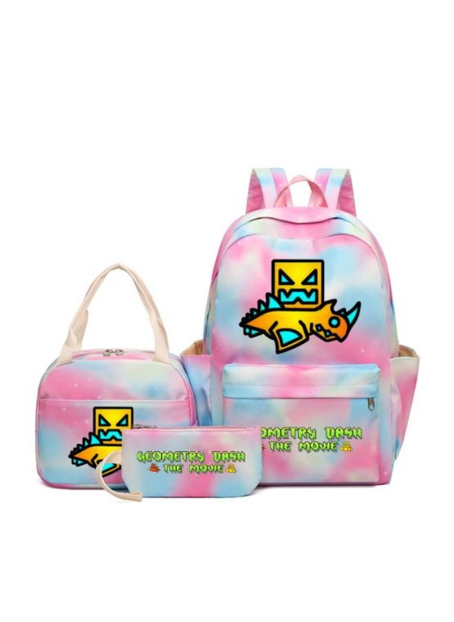 Vibrant cartoon print bag combination! Lightweight design + large-capacity partition | Fully adapted for children/student/outdoor sports - 287