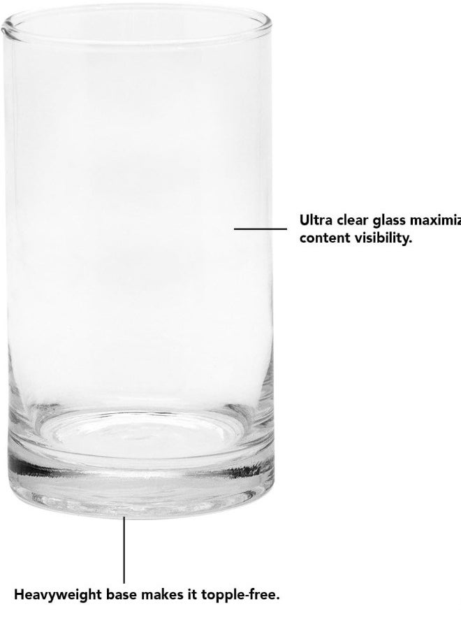 Clear Glass Cylinder Vase – 30cm Tall x 15cm Wide Flower Vase for Centerpieces, Weddings, Events & Home Decor – Large Decorative Table Vase for Floral Arrangements & Candles