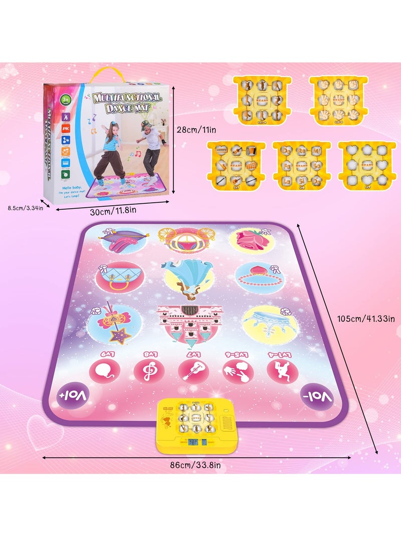 Dance Mat Toy, Piano Mat for Kids, Music Play Mat with 5 Challenge Modes, Birthday Gift for Children Ages 3-12
