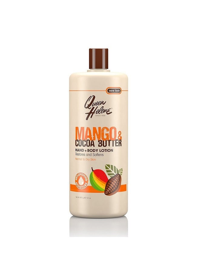 QUEEN HELENE Mango & Cocoa Butter Hand & Body Lotion 32 oz (Pack of 4)