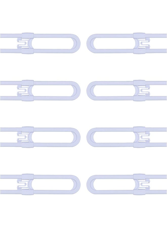 Sliding Cabinet Child Safety Locks - Baby Proofing Cabinet Lock Cupboard Latches for Kids on Closet Door Knobs Handles Pulls No Drill (8, White)