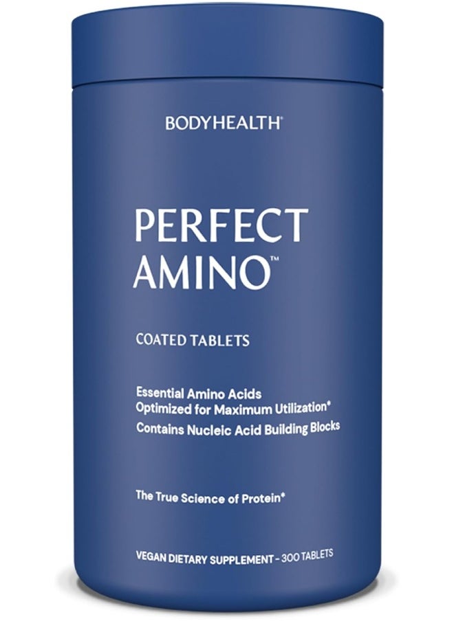 Perfectamino (300 Ct) Easy To Swallow Tablets, Essential Amino Acids Supplement With Bcaas, Vegan Protein For Pre/Post Workout & Muscle Recovery With Lysine, Tryptophan, Leucine, Methionine