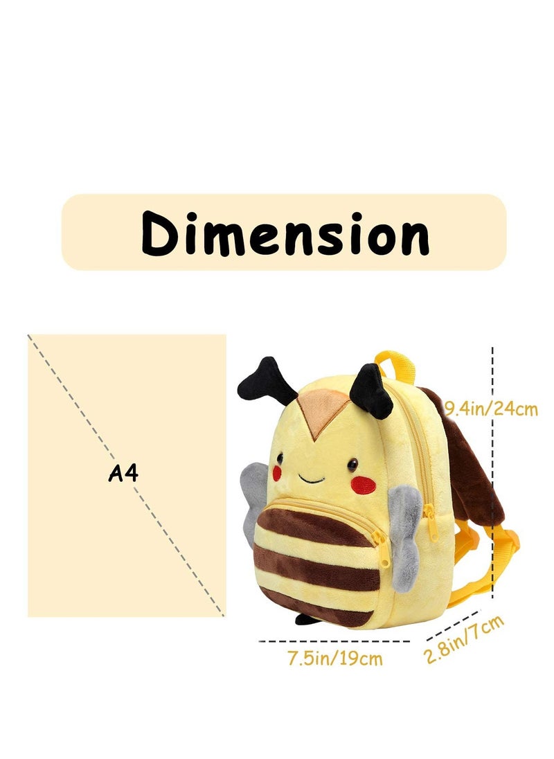 C ute Toddler Backpack, Toddler Bag Plush Animal Cartoon Mini Travel Bag for 2 6 Years Old Baby Boy, Girl School Bag Children's Animal Backpack Plush Zoo Series Cartoon Mini Leisure Backpack