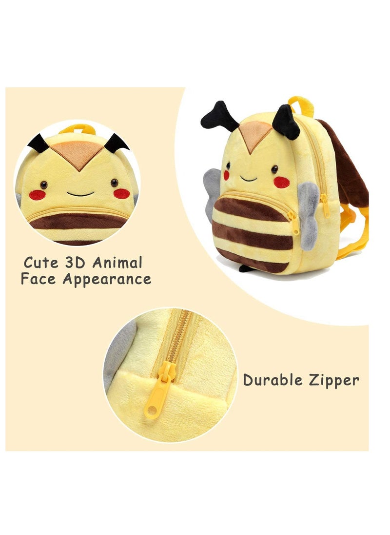 C ute Toddler Backpack, Toddler Bag Plush Animal Cartoon Mini Travel Bag for 2 6 Years Old Baby Boy, Girl School Bag Children's Animal Backpack Plush Zoo Series Cartoon Mini Leisure Backpack