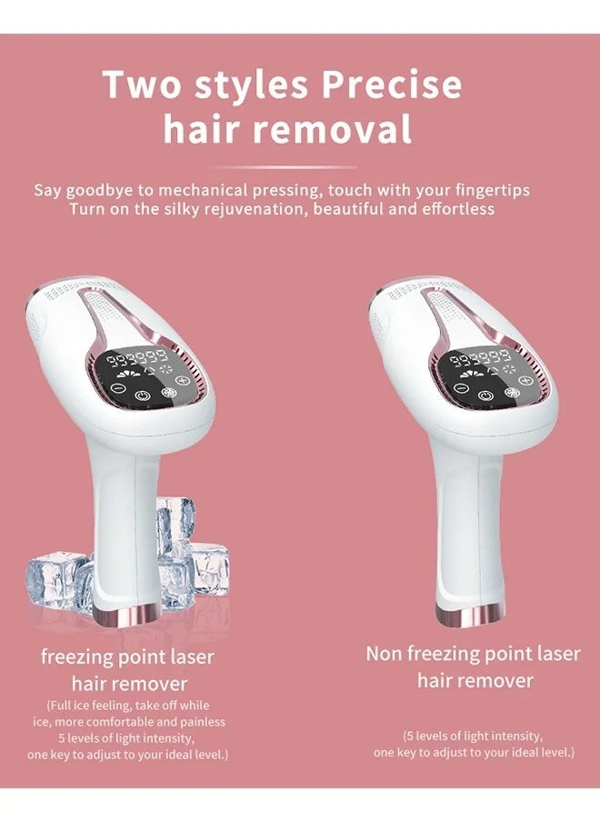 IPL Hair Removal for Women and Men Permanent Hair Removal,Painless Laser Hair Removal Device,0.5s/flash,5 Energy Levels,for all skin colors