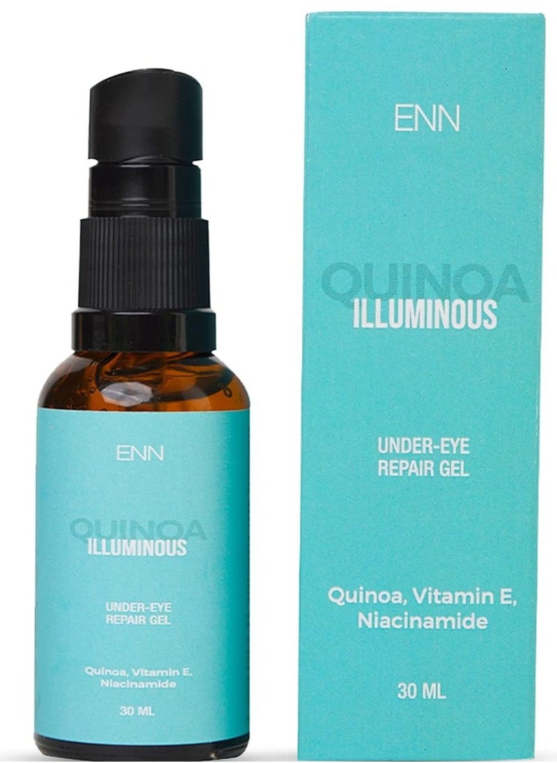 ENN Illuminous Under Eye Repair Gel for Dark Circles for Women and Men with Quinoa  Vitamin E and Niacinamide helps Reduce Dark Circle  Puffiness  Finelines 30ml