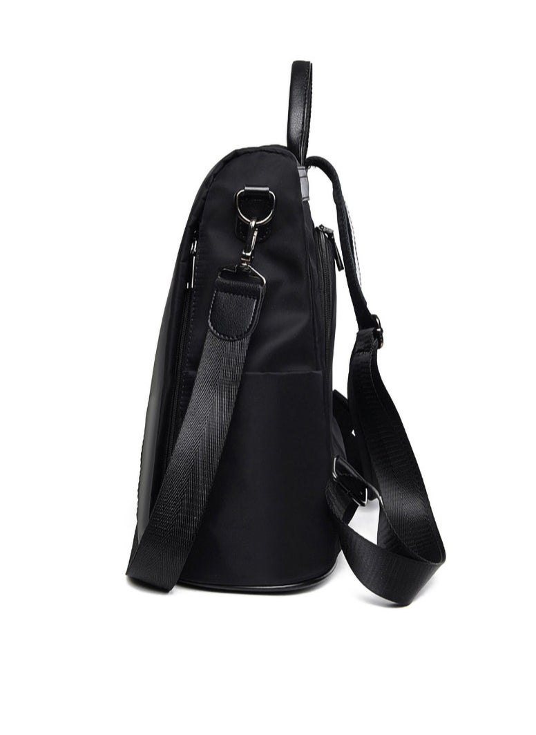 Women Backpack, Leisure Ladies Rucksack, Water-Resistant Nylon School Bags Anti-Theft Daypack Shoulder Bag, Elegant Modern For Work Shopping Travel (black)