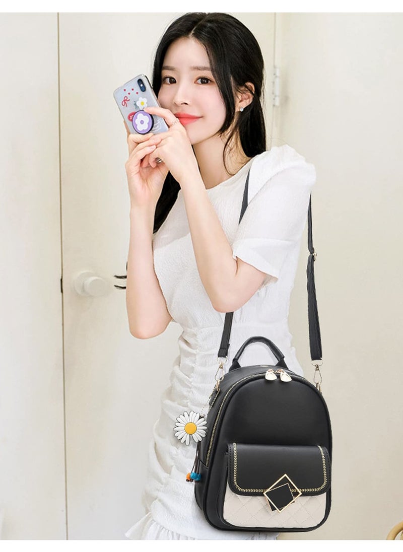 Women Fashion Backpack, Purse Mini Handbag Rucksack PU Leather Daypack Shoulder Bags Casual Schoolbags for Teenagers Girls Work School Travel