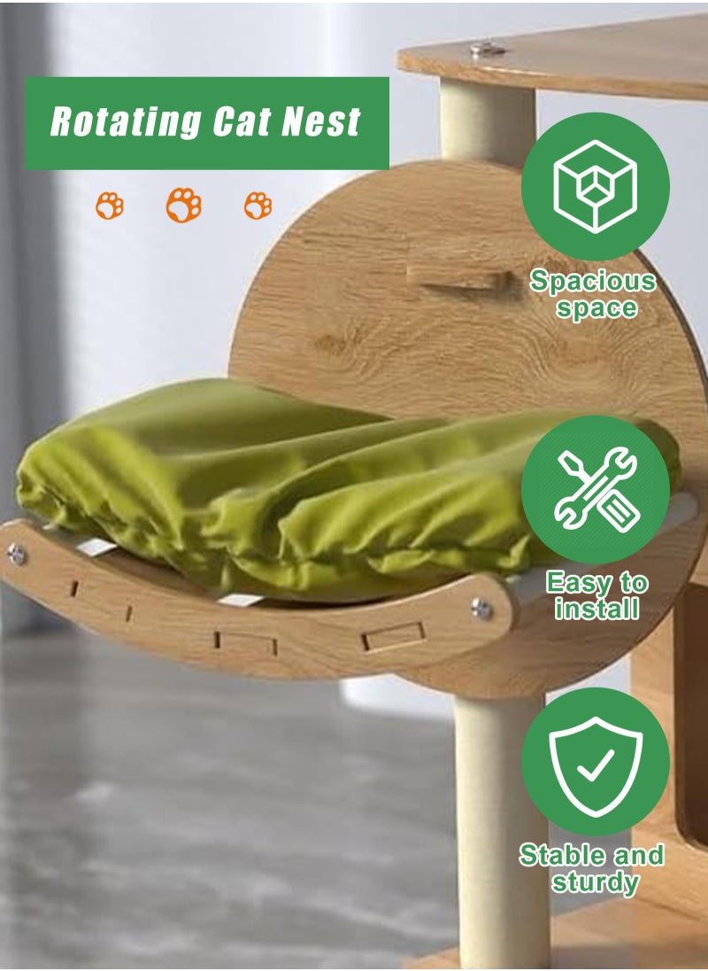 Large Cat Climbing Frame Multi-Level Cat Tower Cat Tree Cat Nest Pet Condo Cat Apartment Cat Jumping Platform Cat Scratching Board Sisal Cat Scratching Post Cat Toys 40x55x150 Cm Green