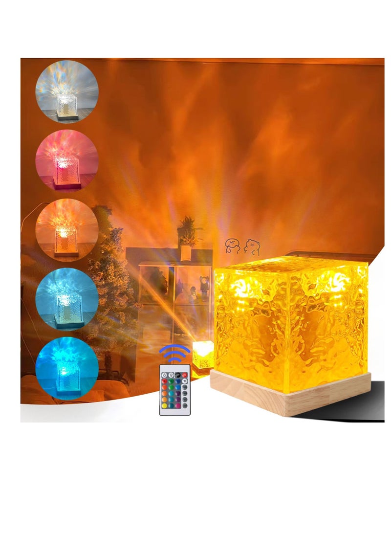 Galaxy Projector Light for Bedroom, Ocean Wave Sensory Light with 16 Colors, Romantic Visual Mood Lighting Lamp, Ceiling Projector Night Light for Bedroom/Party/Game Rooms (ice Cube)