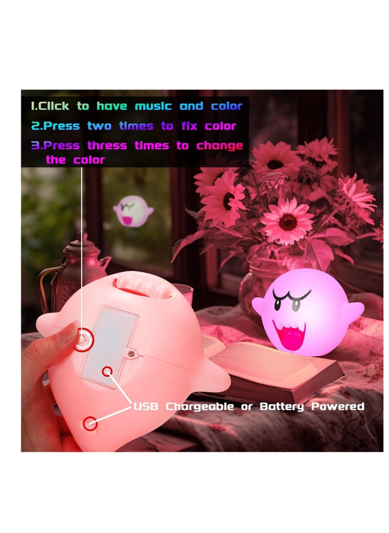3D Night Light For Kids - 7 Color Illusion Sound-Controlled Change With Music - Usb Rechargeable Led Desk Lamp For Kids Room - Cute Birthday Gifts Bedroom Decoration