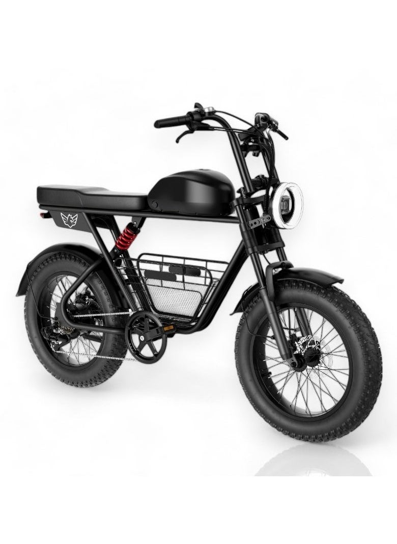[D5 Smart Electric Bike for Adults] – 1500W Peak Motor | 70 Mile Range | 20 MPH Top Speed | 48V 21Ah Battery | 20