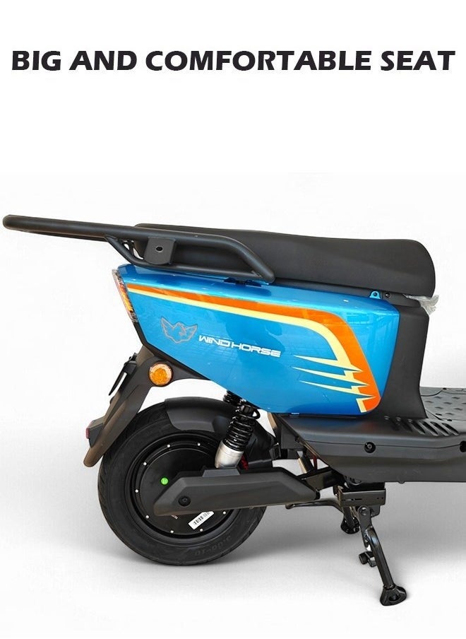 Electric Scooter with 1500W Motor, 60V 20Ah Battery, 60km/h Max Speed, 50km Range, Carbon Alloy Frame, Remote Lock, Under-Seat Storage, 14-Inch Tires, Disc Brakes, 3-Speed Modes