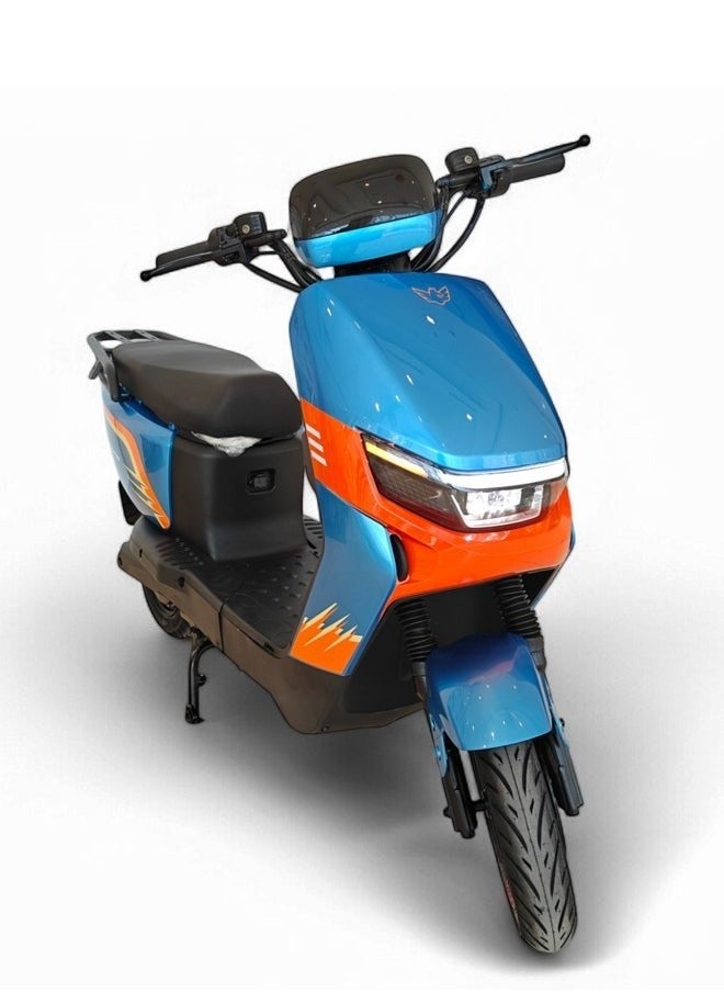 Electric Scooter with 1500W Motor, 60V 20Ah Battery, 60km/h Max Speed, 50km Range, Carbon Alloy Frame, Remote Lock, Under-Seat Storage, 14-Inch Tires, Disc Brakes, 3-Speed Modes