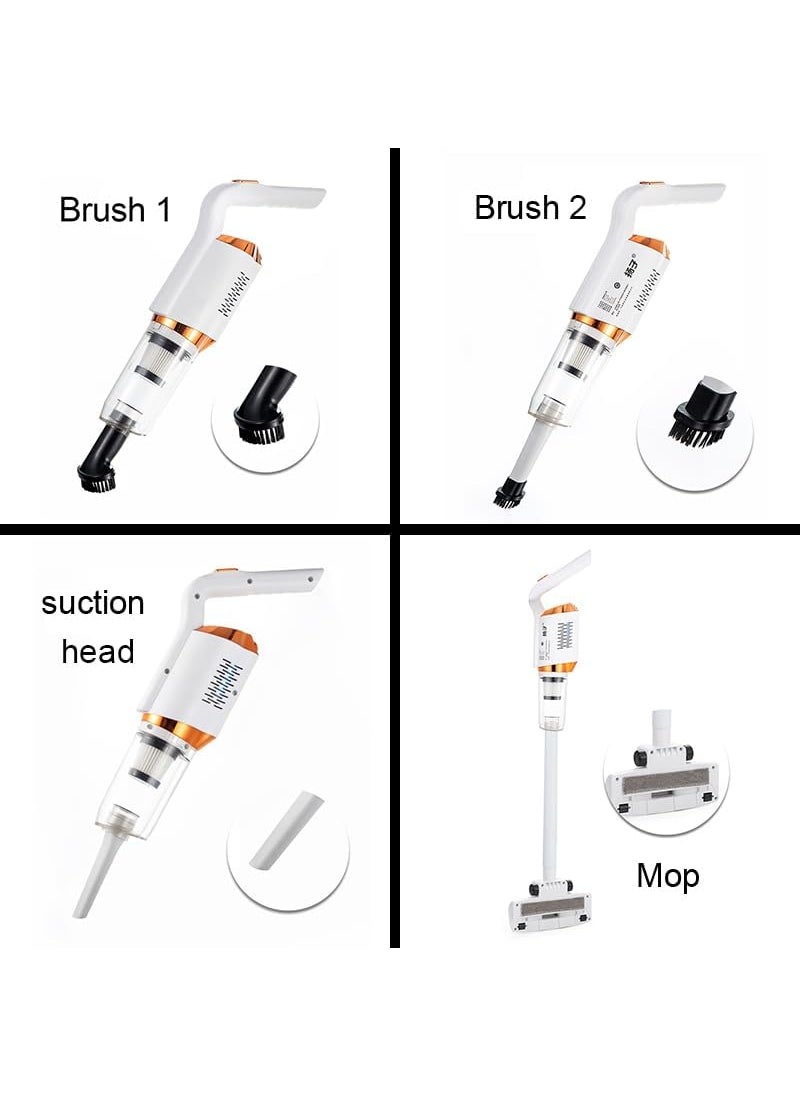 HIRVAX Portable Cordless Handheld Vacuum Cleaner Cleaning Supplies Essential Wireless Vacuum Cleaner Allinone Machine Lazy Mop Dust Collecting Cup with Floor Brush Connecting