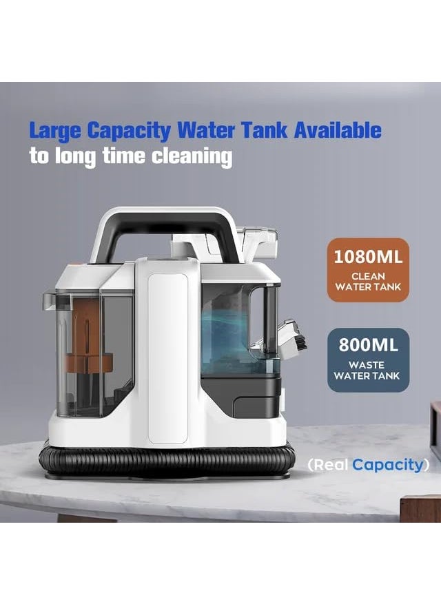 Brikipth Washing Vacuum Cleaner with Dual Tank and 2 Brushes Stain Cleaner for Carpets Stairs Upholstery Car for Large Areas and Stubborn Stains Carpet Cleaner Stain Vacuum Cleaner Upholstery