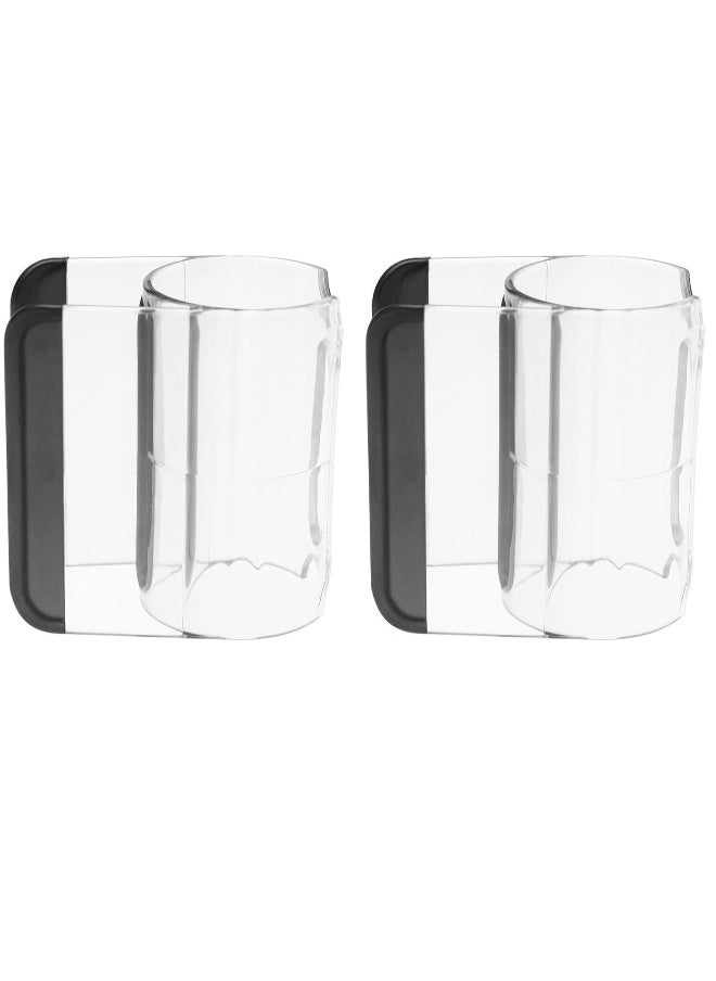 Attachment Clip Holder, Compatible with Dyson V6 V7 V8 V10 V11 V12 V15 Vacuum Cleaner Storage Rack Bracket Organizer Accessories, Unique Transparent Design, Luxurious and Delicate (2PCS)