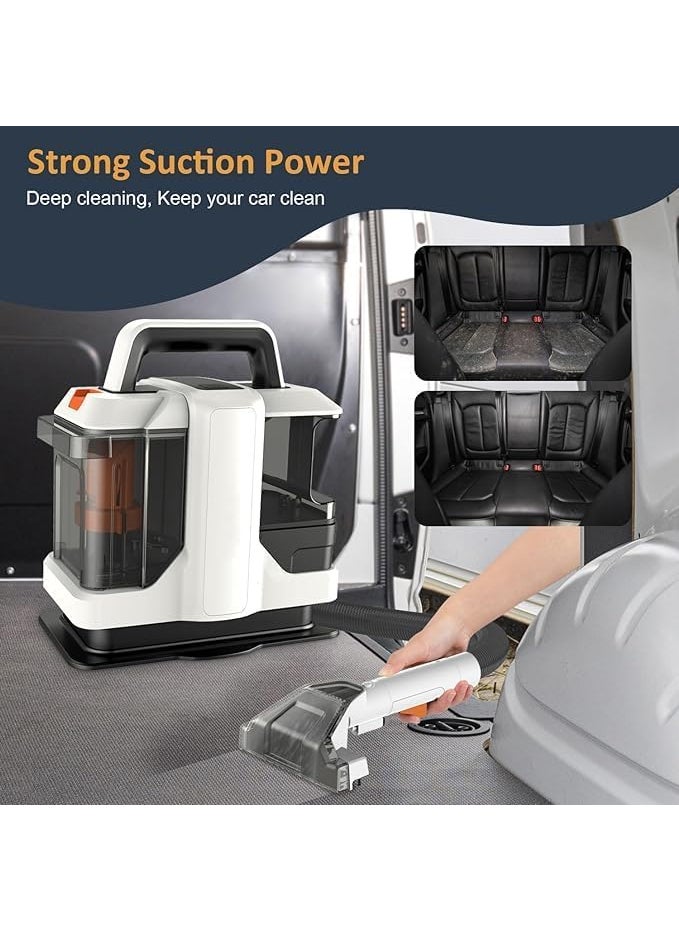 Seafront Cordless Carpet Cleaner Machine with Double Water Tank for Your Home Commercial Cleaner Machine Portable Carpet Couch Deep Cleaner 110V Handheld Rug Cleaner for Pet Stains Sofa