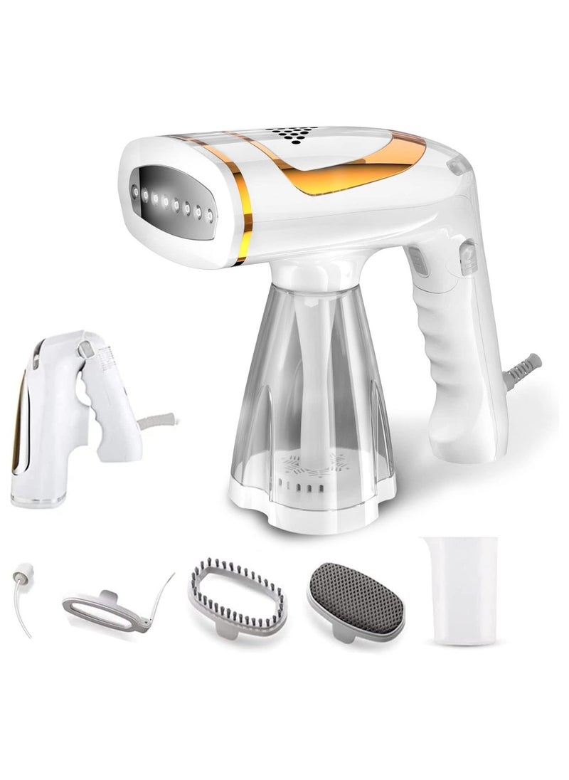Clothes Steamer, 1600W High Power Handheld Steamer, Portable Foldable Travel Garment Steamer, Three Speed ​​Adjustable Garment Steamer with Removable 250ml Water Tank, 20s Fast Heating