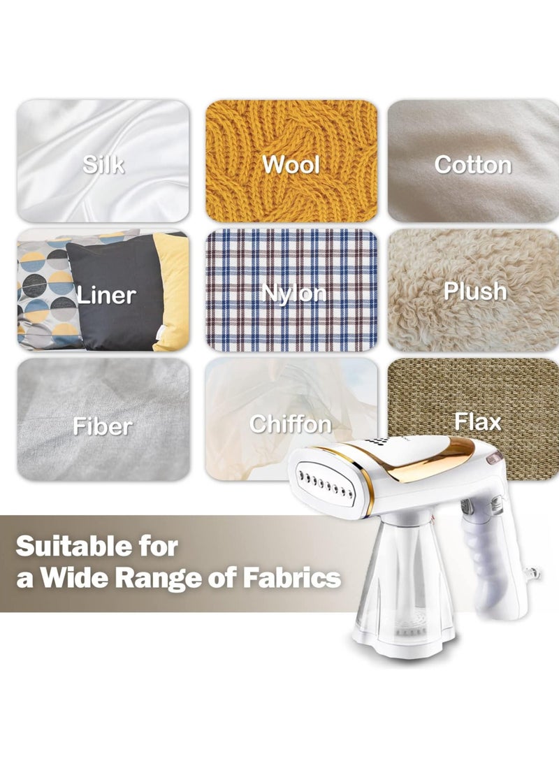 Clothes Steamer, 1600W High Power Handheld Steamer, Portable Foldable Travel Garment Steamer, Three Speed ​​Adjustable Garment Steamer with Removable 250ml Water Tank, 20s Fast Heating