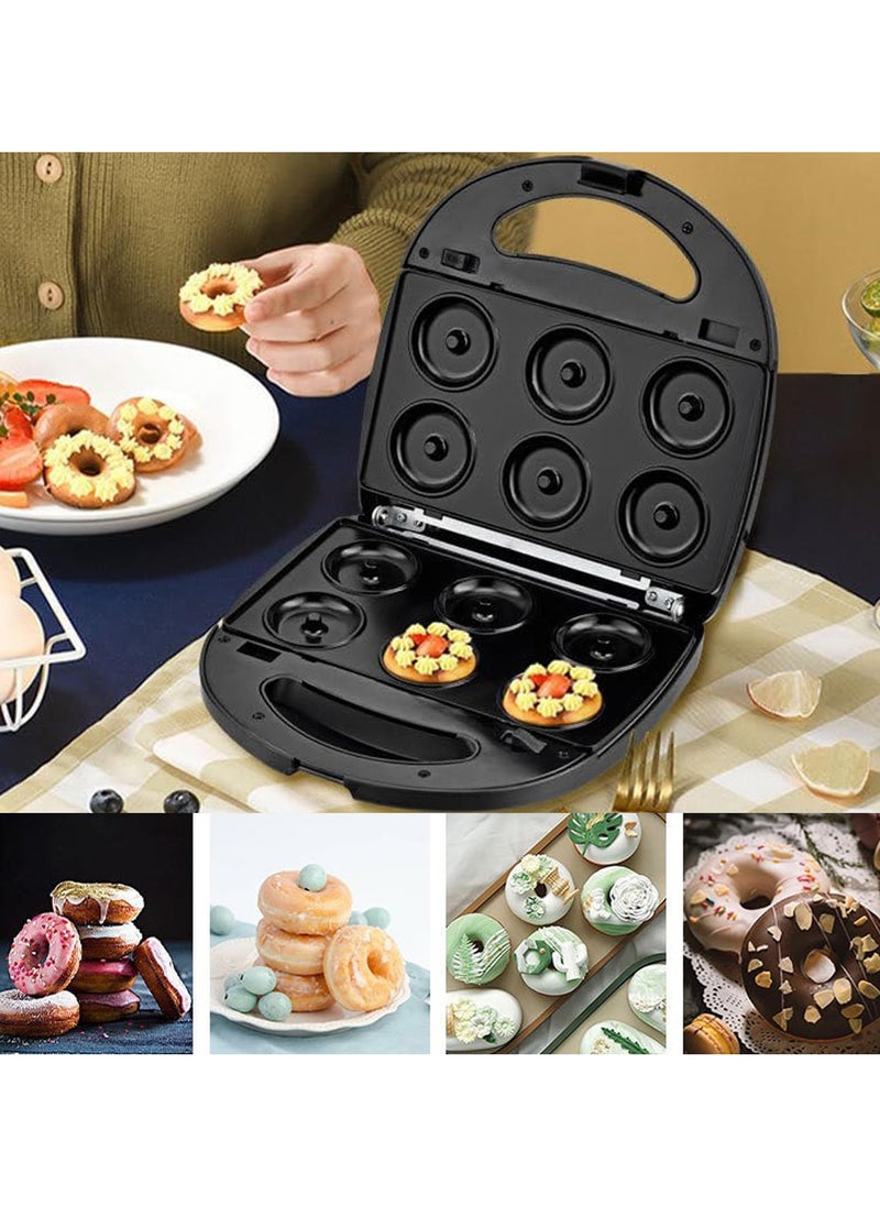3 in 1 Electric Donut Sandwich Baking Machine,Toaster,Waffle Iron,with Removable Non-Stick Plates,Multifunctional Panini Press Grill,Easy to Use & Clean for WaffleMaker