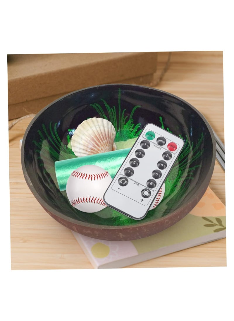 6 Pcs Natural Coconut Bowl Key Bowl for Entryway Table Candy Container Nuts Holder Fruits Dry Snack Storage Bowl Round Handcrafted Bowl for Home Decoration