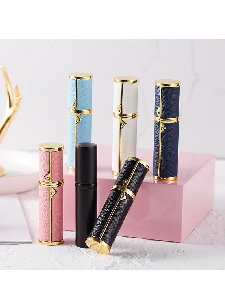Perfume Bottles Empty Refill, Perfume Atomizer, Refillable Portable Mini Perfume Atomizer, Perfume Spray bottle Atomizer for Travel, Leaking Proof, Luxury Leather, 5ml (Dark Blue)