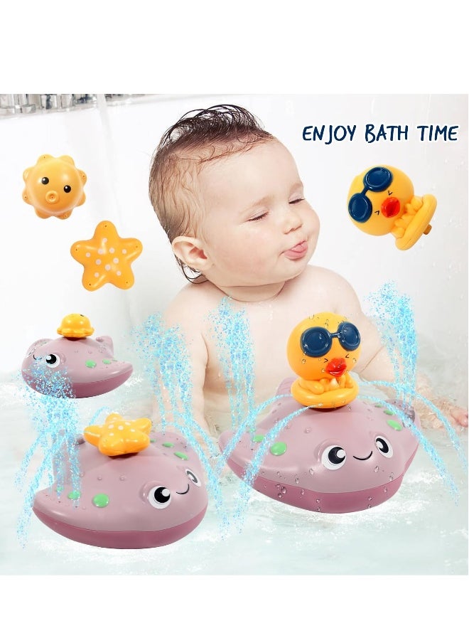 Bathtub Toys for Kids, Bath Toys, Whale Bath Toy Sprinkler, Stingray Automatic Spray Water, Induction Sprinkler Bathtub Baby Toys for Infants Toddlers, Pool Bathroom Baby Toy Boys  Girls Gift